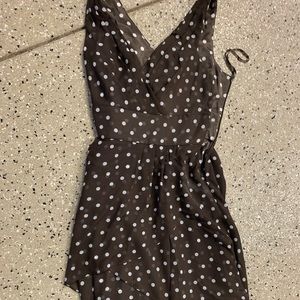 Brown polka dot dress